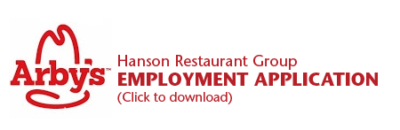 Hanson Restaurants Arby's Emplyment Application